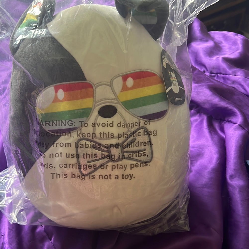 Lamont the French Bulldog 12" Squishmallows [Pride] Select Series NWT